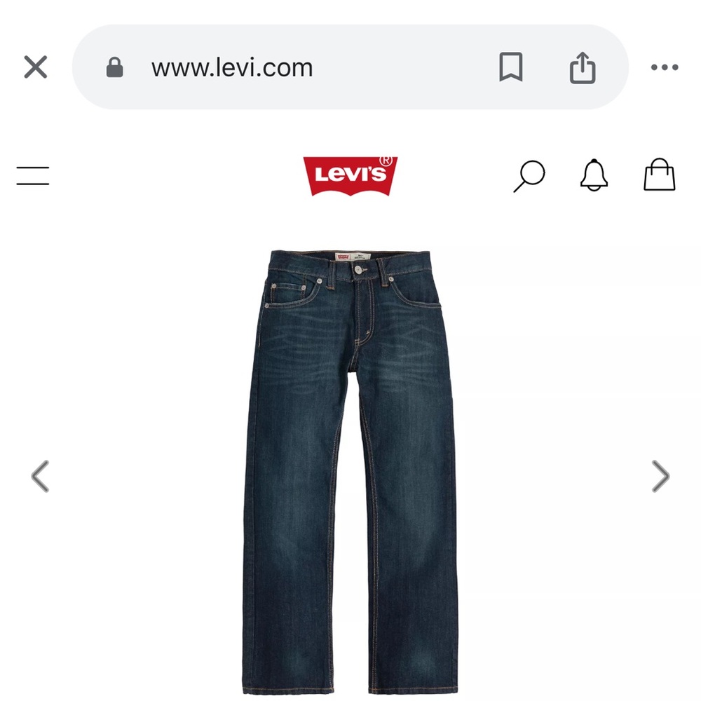Levis boys jeans size large